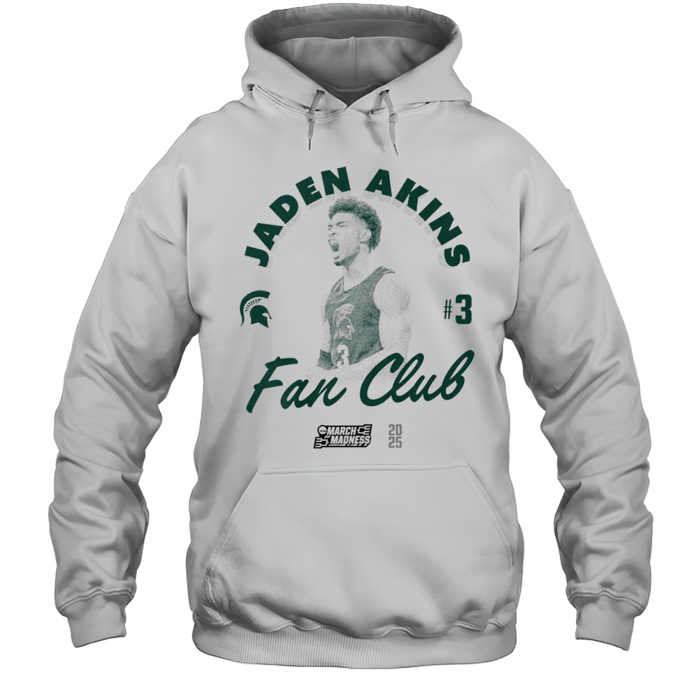 Jaden Akins Fan Club Sport Michigan State Spartans Basketball NCAA March Madness 2025 T-shirt Unisex Hoodie