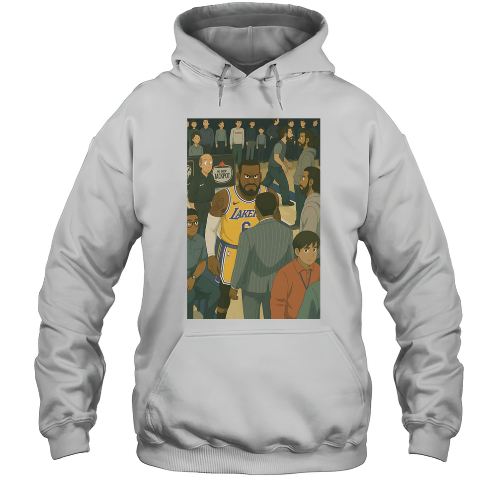NBA X Ghibli Grumpy Lebron James Shirt Unisex Hoodie