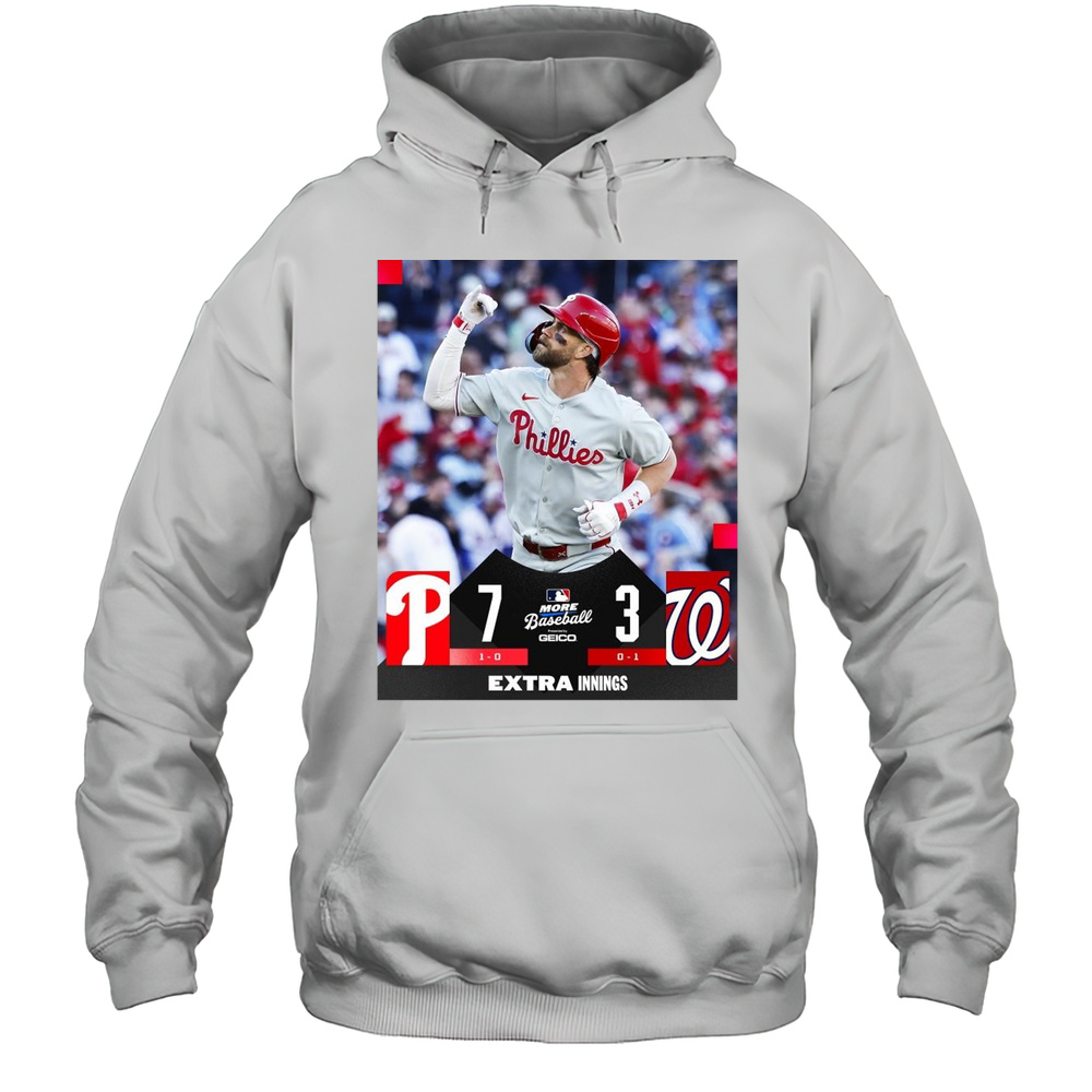 Philadelphia Phillies Vs Washington Nationals Final Score 7  3 MLB More Baseball 2025 T-shirt Unisex Hoodie