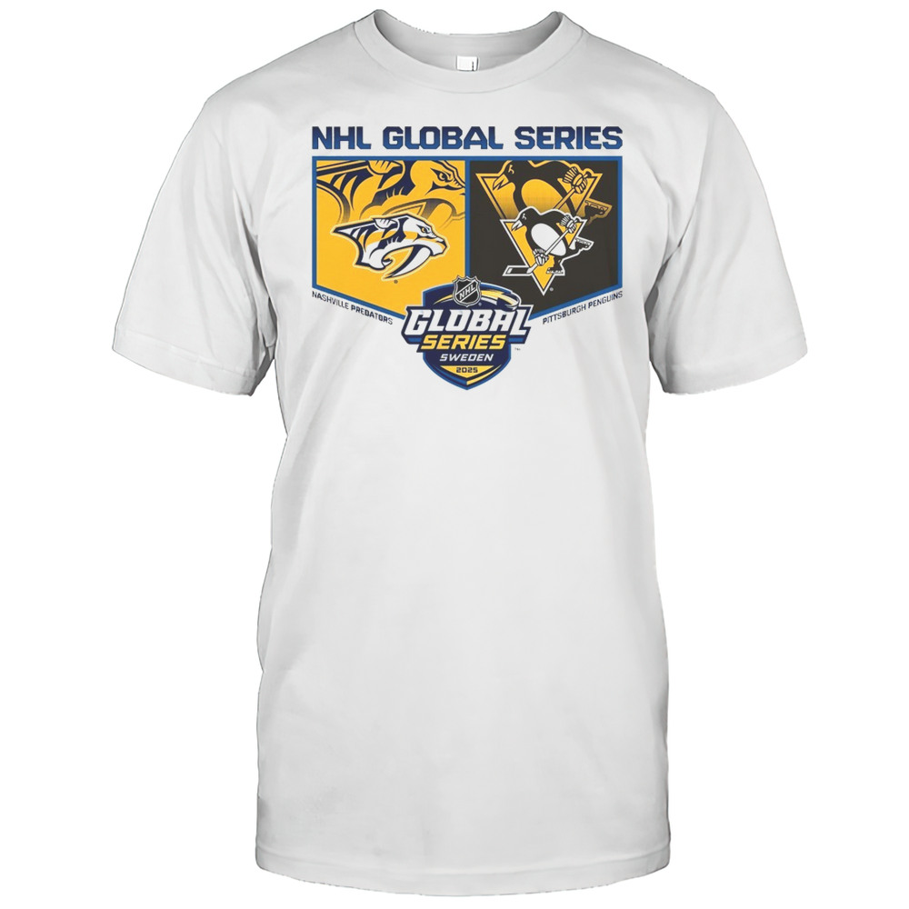 Pittsburgh Penguins Vs Nashville Predators 2025 Global Series Shirt