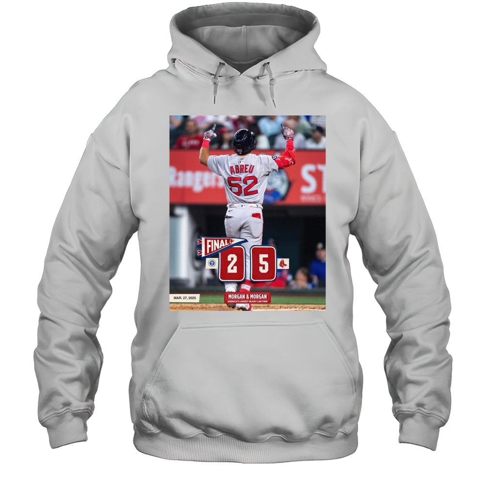 Texas Rangers Vs Boston Red Sox Final Score 5  2 Americas Largest Injury Law Firm Mar 27 2025 Poster T-shirt Unisex Hoodie