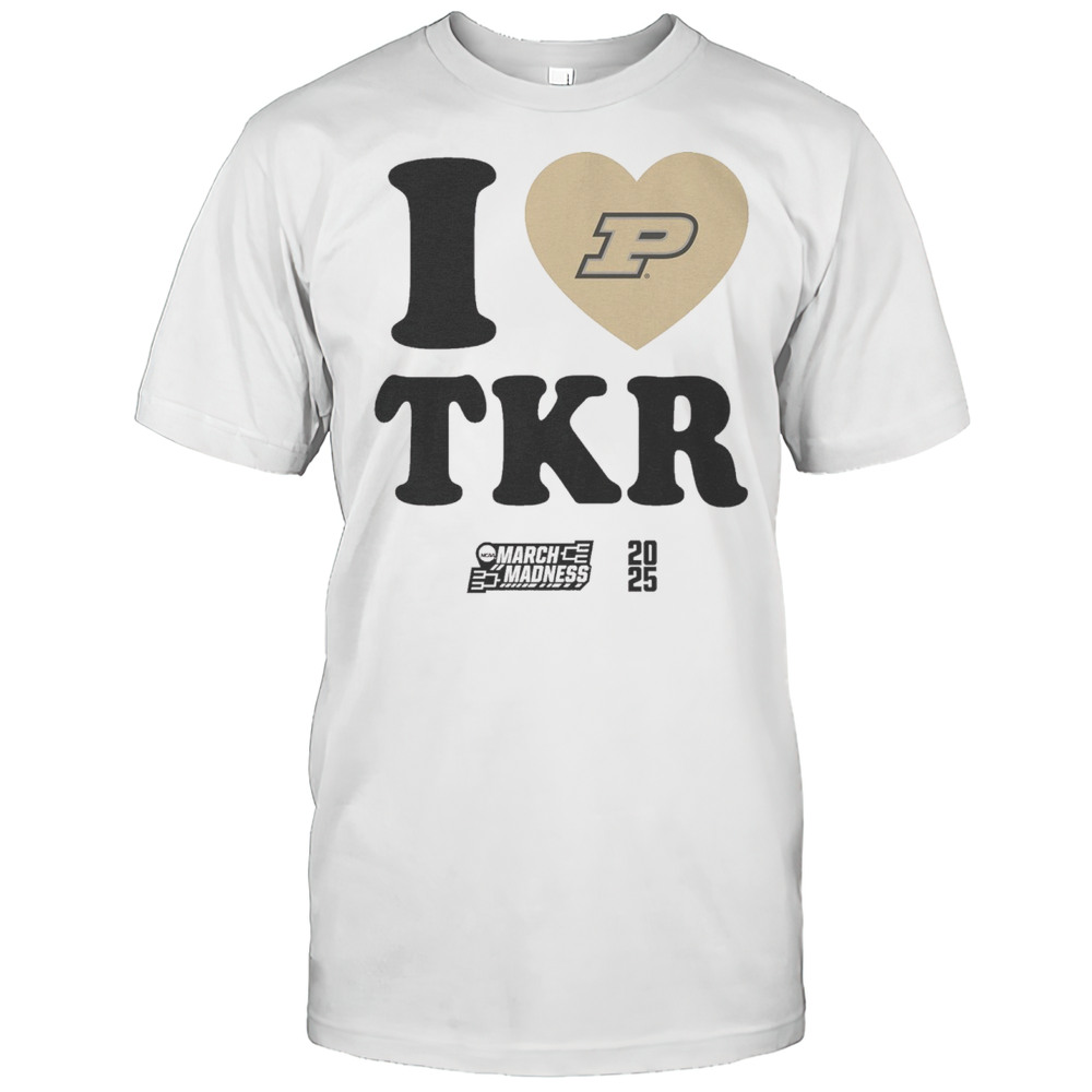 Trey Kaufman-Renn I Heart TKR Purdue Boilermakers Basketball NCAA March Madness 2025 T-shirt