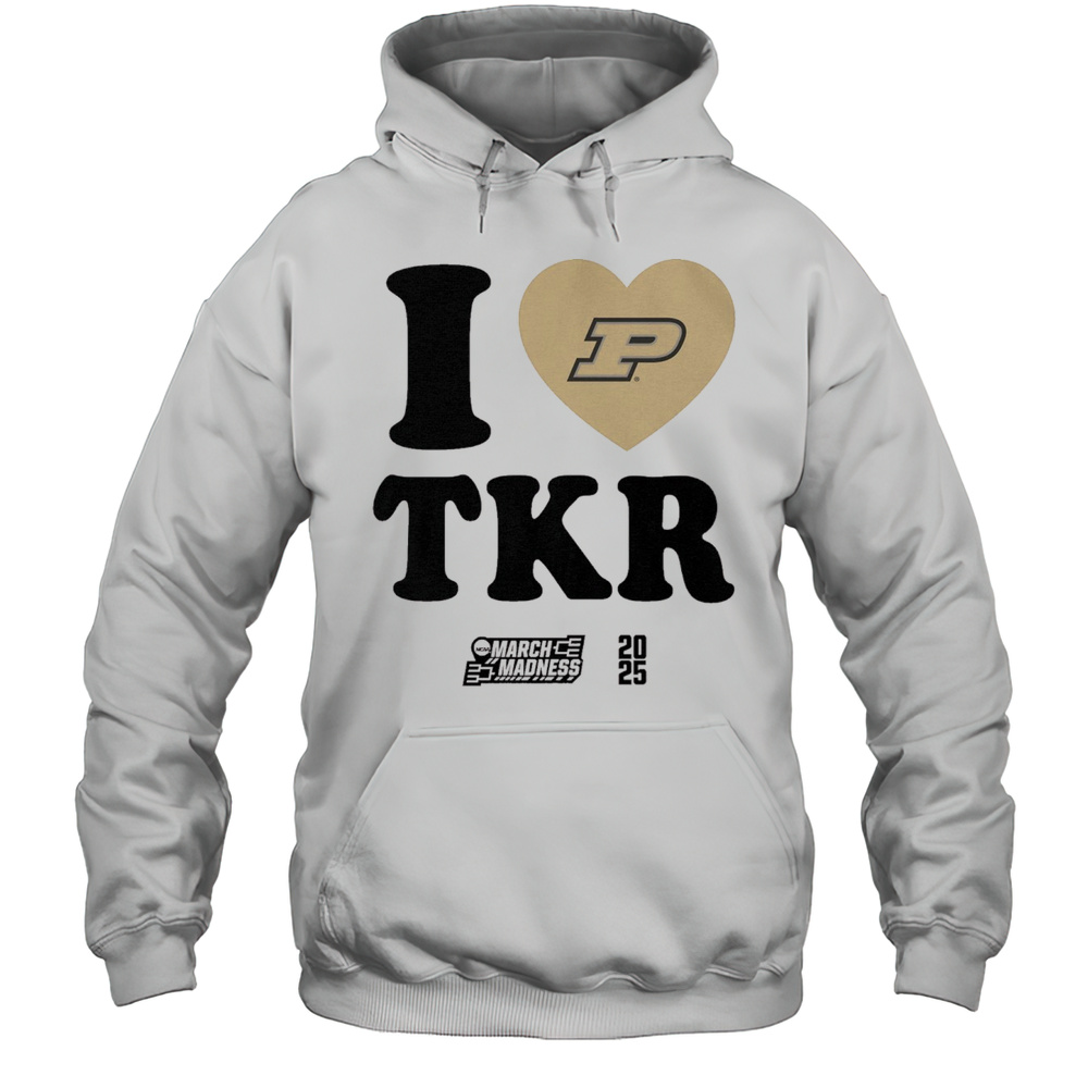 Trey Kaufman-Renn I Heart TKR Purdue Boilermakers Basketball NCAA March Madness 2025 T-shirt Unisex Hoodie