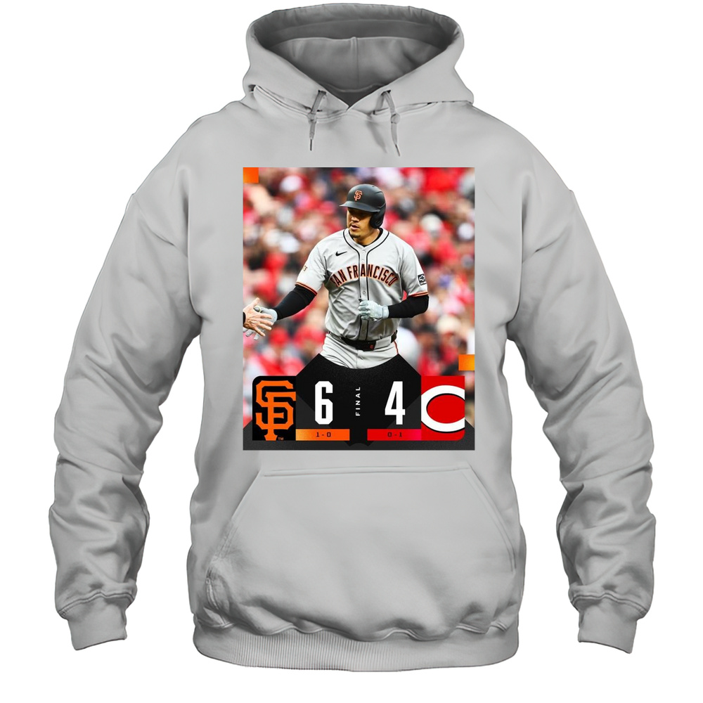Wilmer Flores San Francisco Giants Vs Cincinnati Reds Final Score 6  4 MLB Opening Day T-shirt Unisex Hoodie