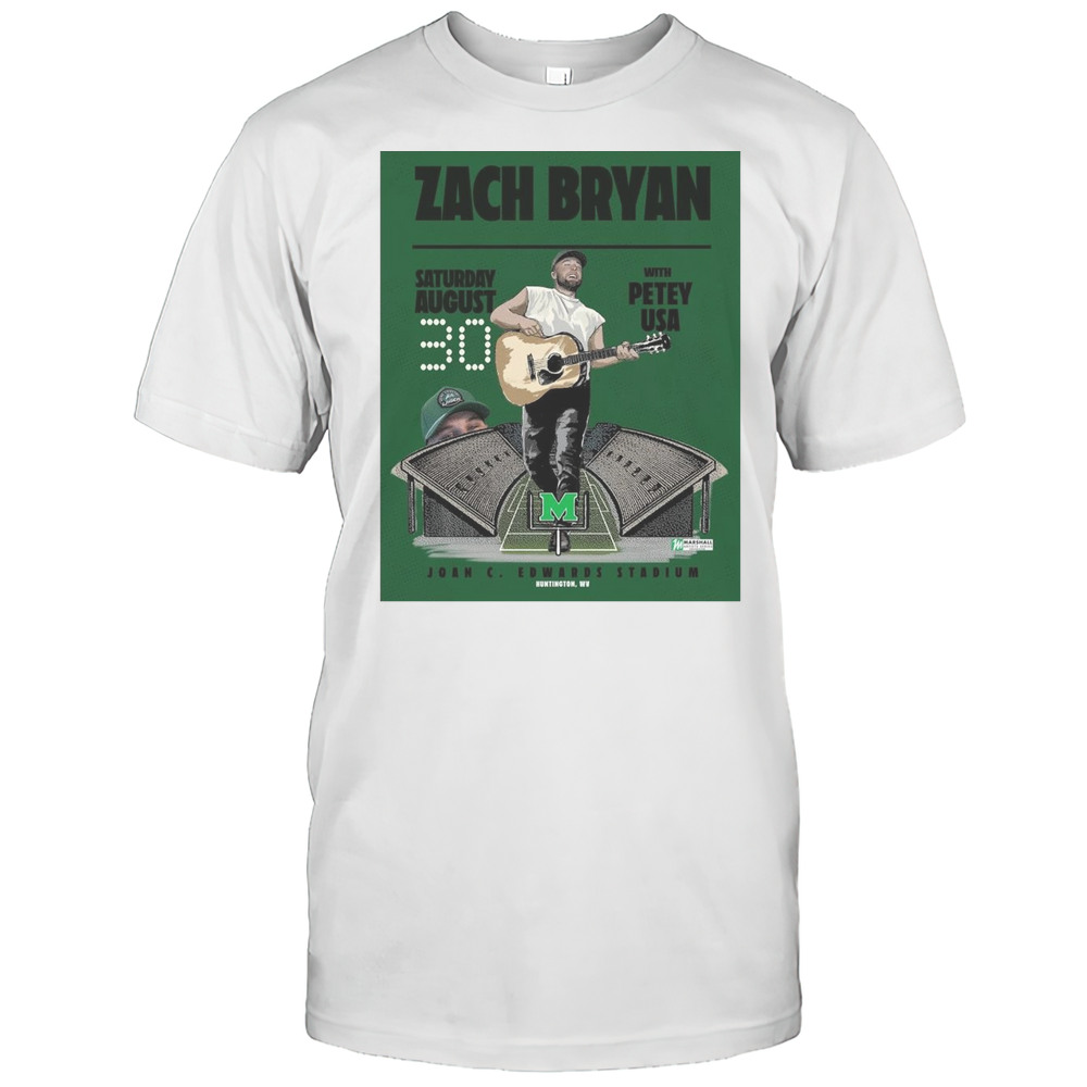 Zach Bryan Concert Joan C. Edwards Stadium In Huntington West Virginia On August 30 2025 T-shirt Zach Bryan Concert Joan C. Edwards Stadium In Huntington West Virginia On August 30 2025 T-shirt
