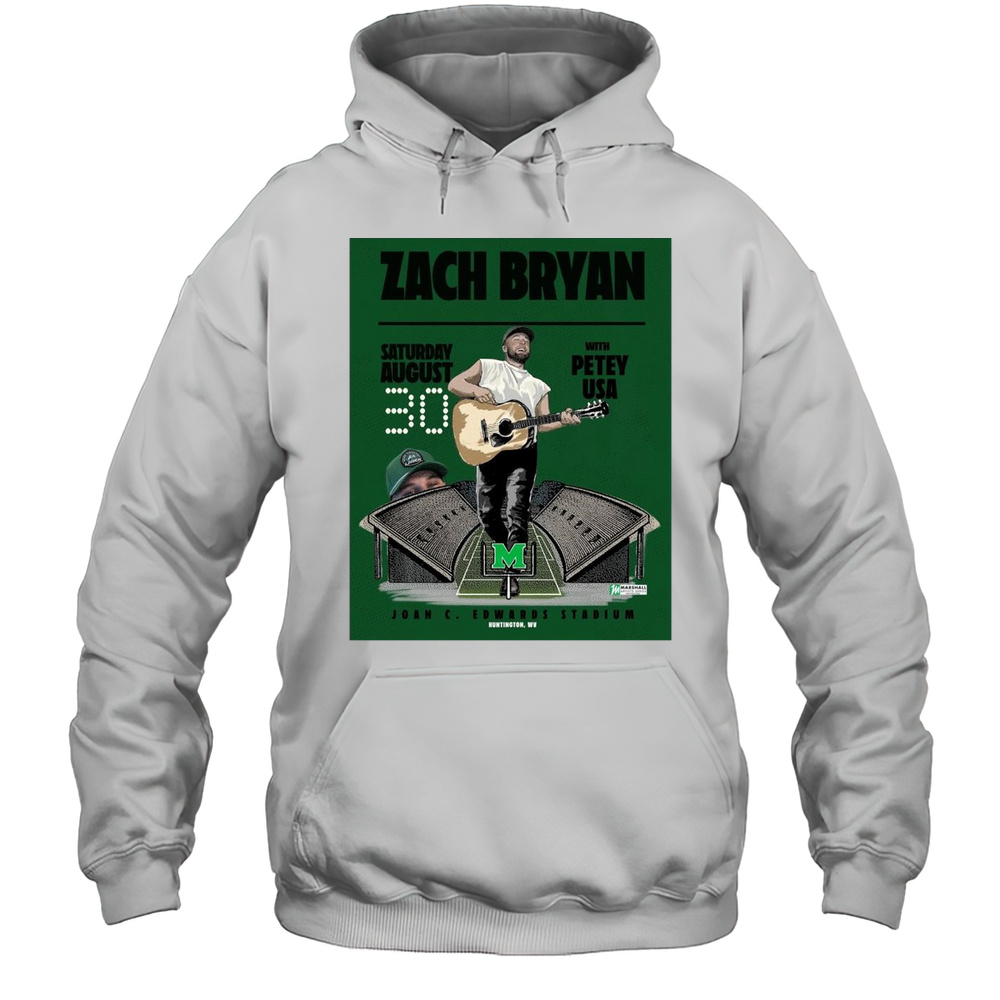 Zach Bryan Concert Joan C. Edwards Stadium In Huntington West Virginia On August 30 2025 T-shirt Unisex Hoodie