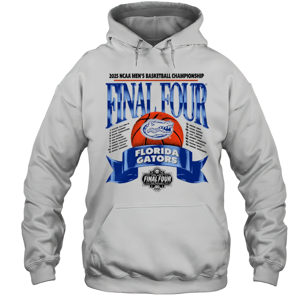 2025 NCAA Final Four Championship Florida Gators Mens Basketball Team Win Texas Tech Banner Logo Vintage T-shirt Unisex Hoodie