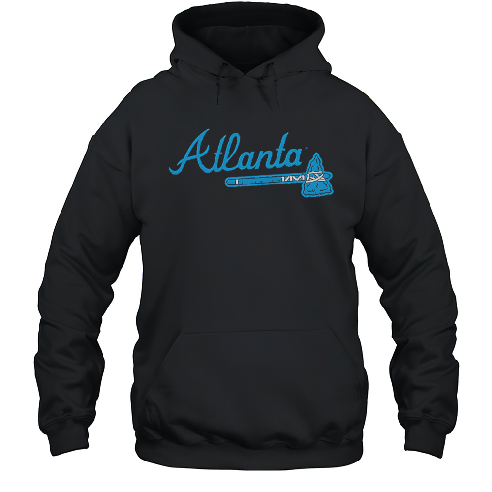 Atlanta Braves Blue Wordmark Logo Shirt Unisex Hoodie