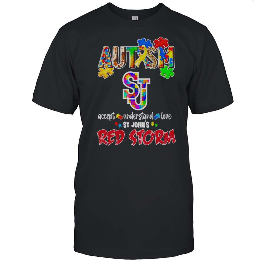 Autism Accept Understand Love Red Storm Shirt