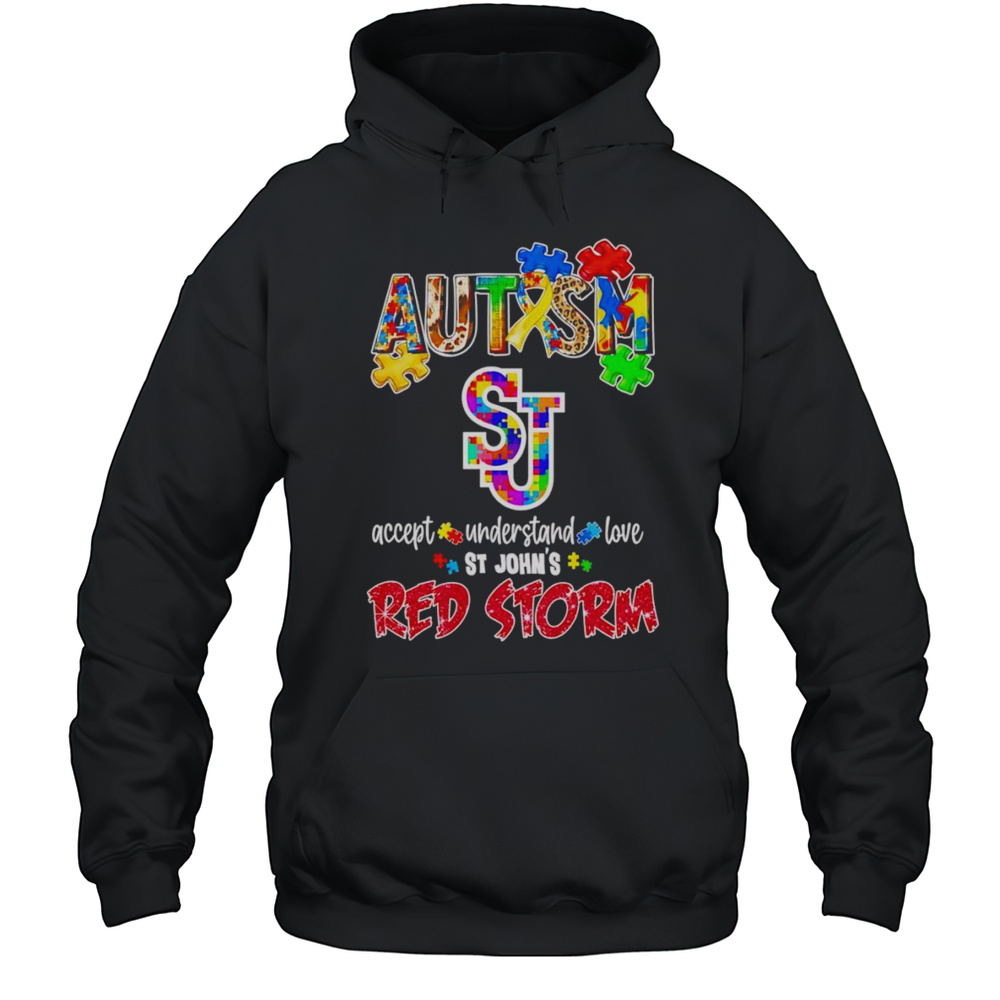 Autism Accept Understand Love Red Storm Shirt Unisex Hoodie