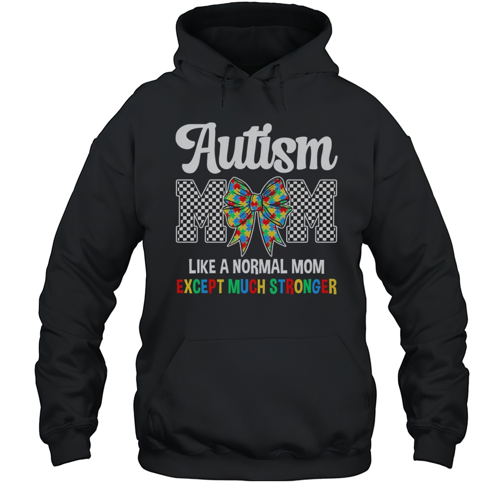 Autism Mom Coquette Bow Mama Mother’s Day Autism Awareness Shirt Unisex Hoodie