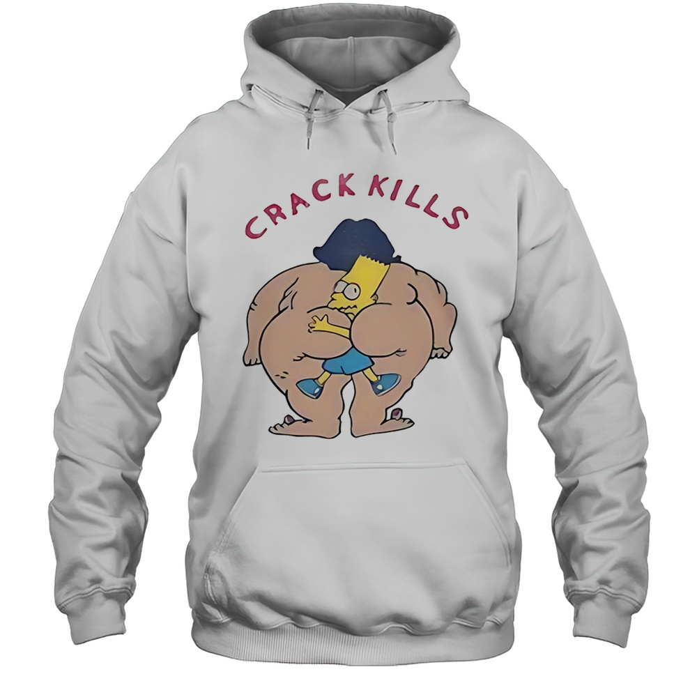 Bart Simpson Crack Kills Shirt Unisex Hoodie