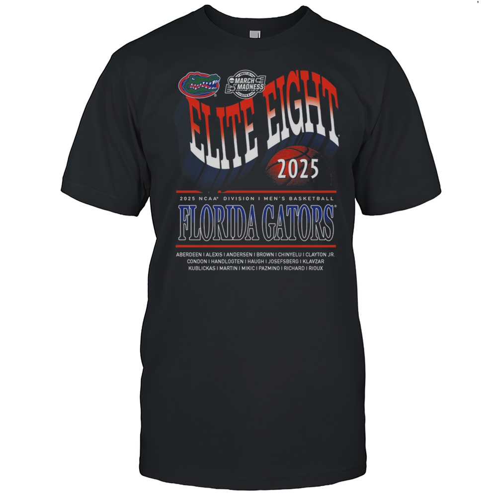 Florida Gators 2025 NCAA Division I Mens Basketball Elite Eight March Madness Aberdeen Alexis Andersen T-shirt