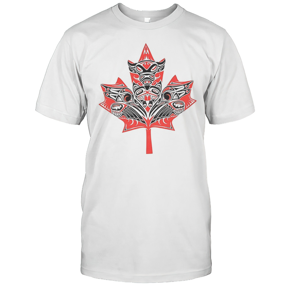 Indigenous Tribal Totem Maple Leaf Shirt