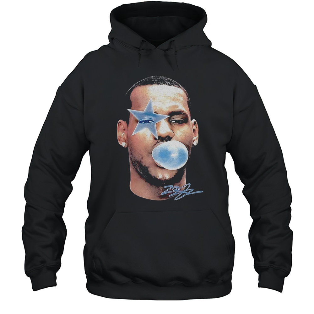 King LeBron James NBA All Star Basketball Big Face Bling Graphic Shirt Unisex Hoodie