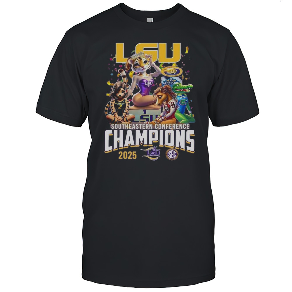 LSU Tigers Southeastern Conference Champions 2025 Mascot Shirt
