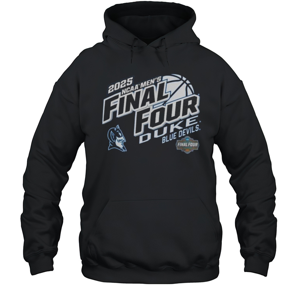 March Madness Final Four Duke Blue Devils NCAA Mens Basketball Tournament 2025 Logo T-shirt Unisex Hoodie