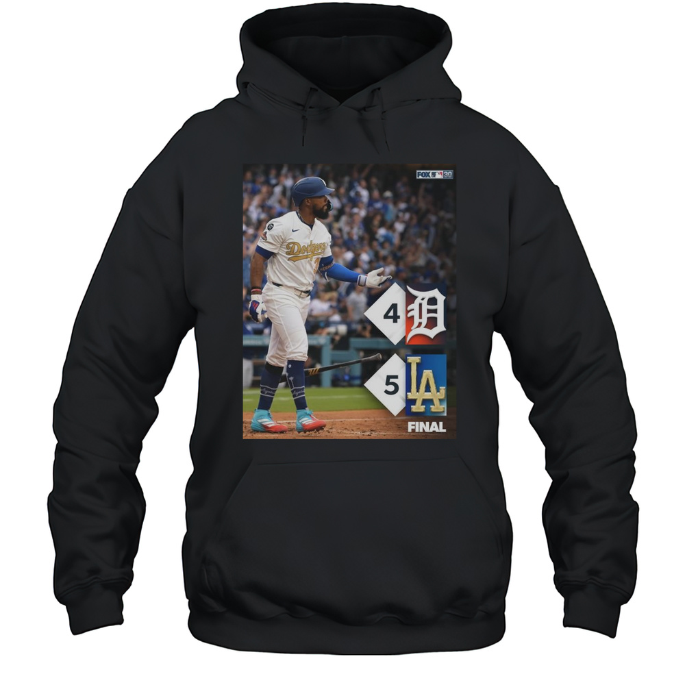 MLB Opening Day 2025 Los Angeles Dodgers Win 5-4 Detroit Tigers Final Score March 27 T-shirt Unisex Hoodie