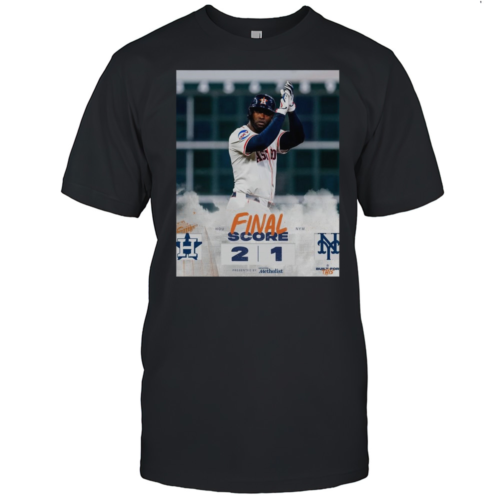 MLB Opening Series Houston Astros Win 2-1 New York Mets Giants Final Score March 29 2025 T-shirt MLB Opening Series Houston Astros Win 2-1 New York Mets Giants Final Score March 29 2025 T-shirt