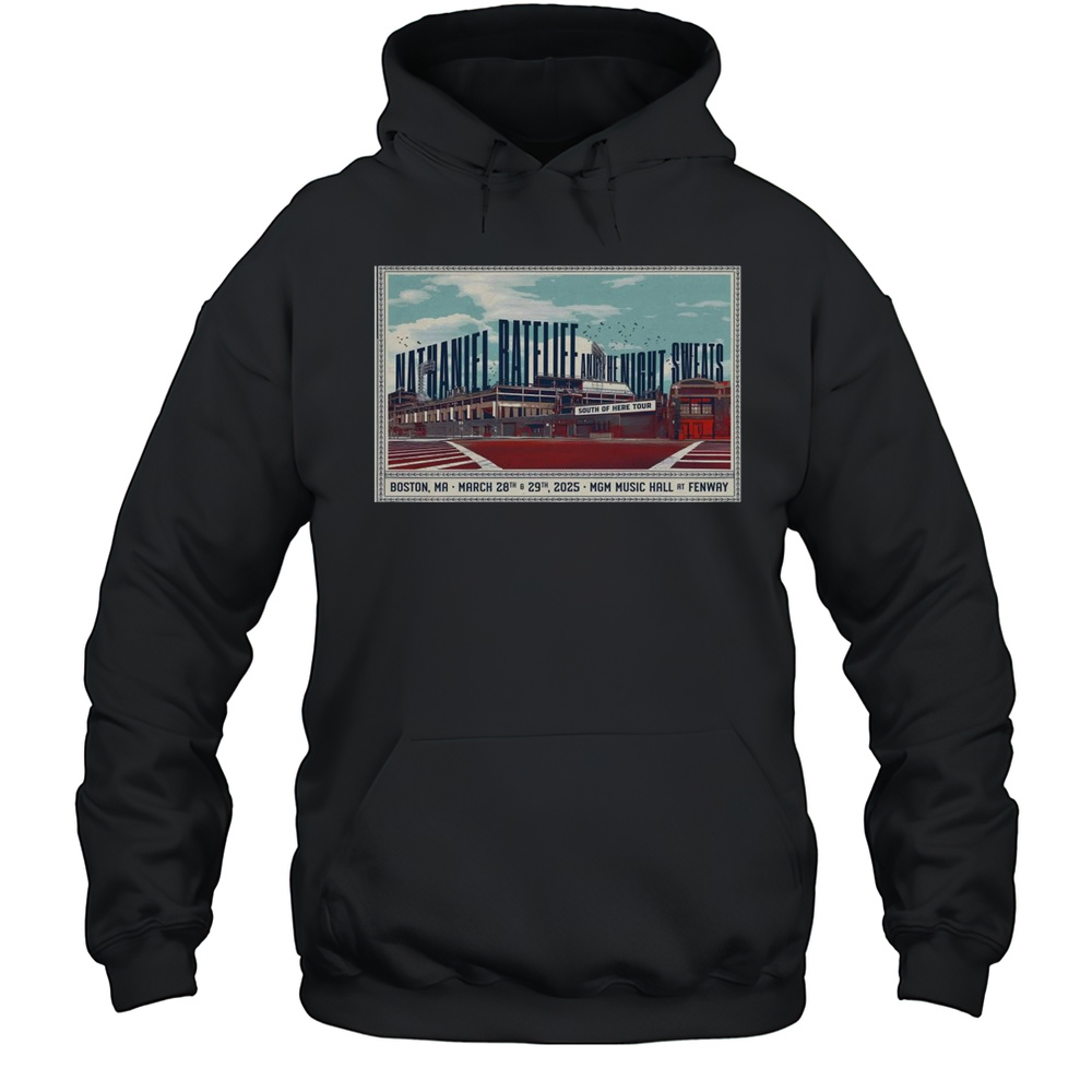 Nathaniel Rateliff Boston Massachusetts Mar 28-29 2025 Event MGM Music Hall At Fenway T-shirt Unisex Hoodie