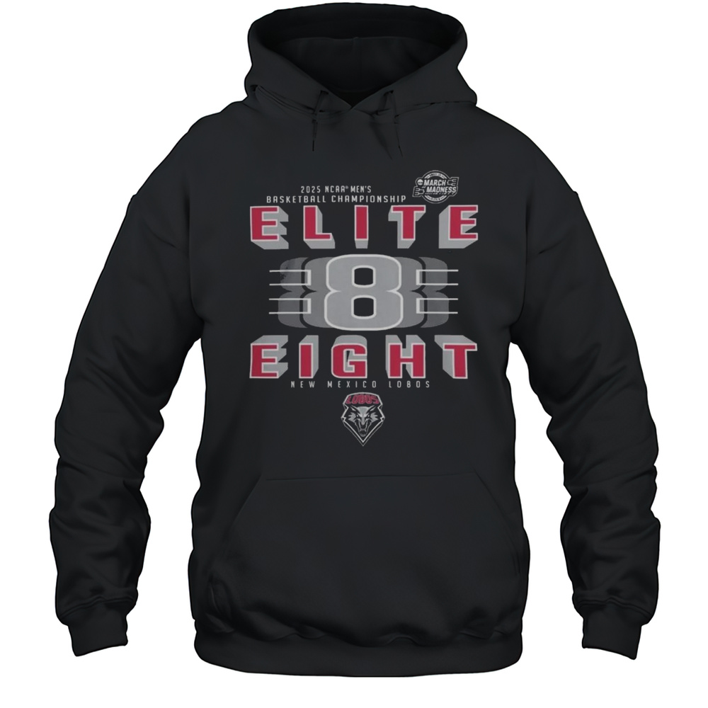 New Mexico Lobos 2025 NCAA Mens Basketball Championship March Madness Elite Eight Shirt Unisex Hoodie