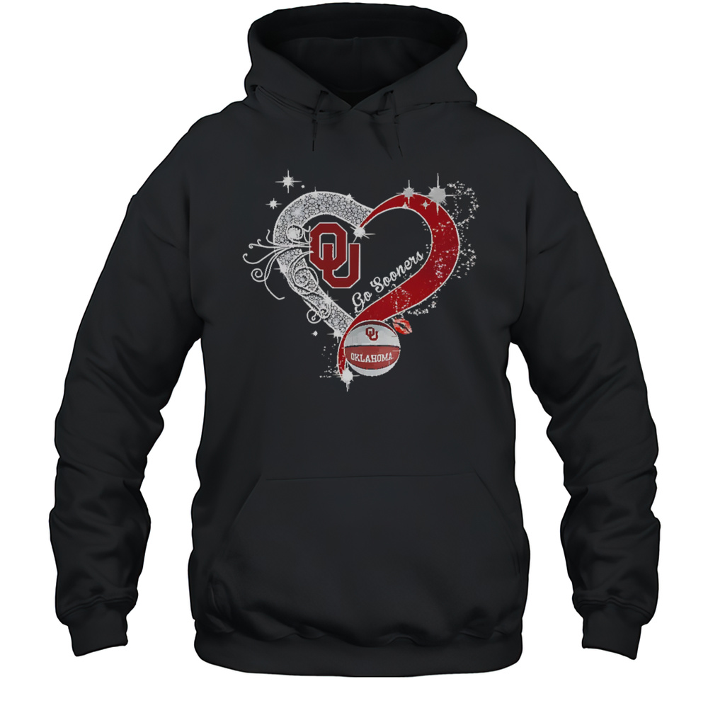 Oklahoma Football Heart Go Sooners Shirt Unisex Hoodie