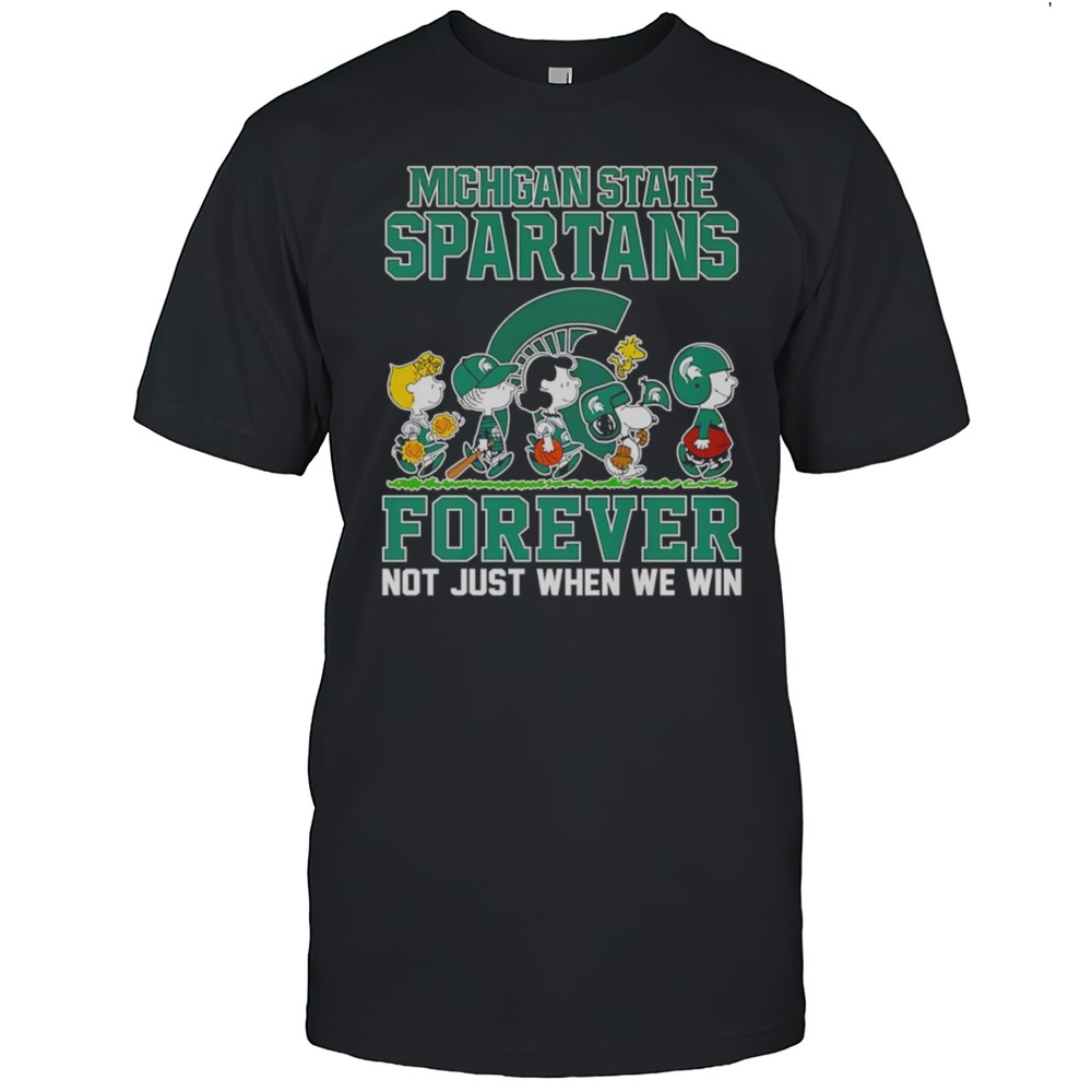 Peanuts Michigan State Spartans Forever Not Just When We Win Shirt
