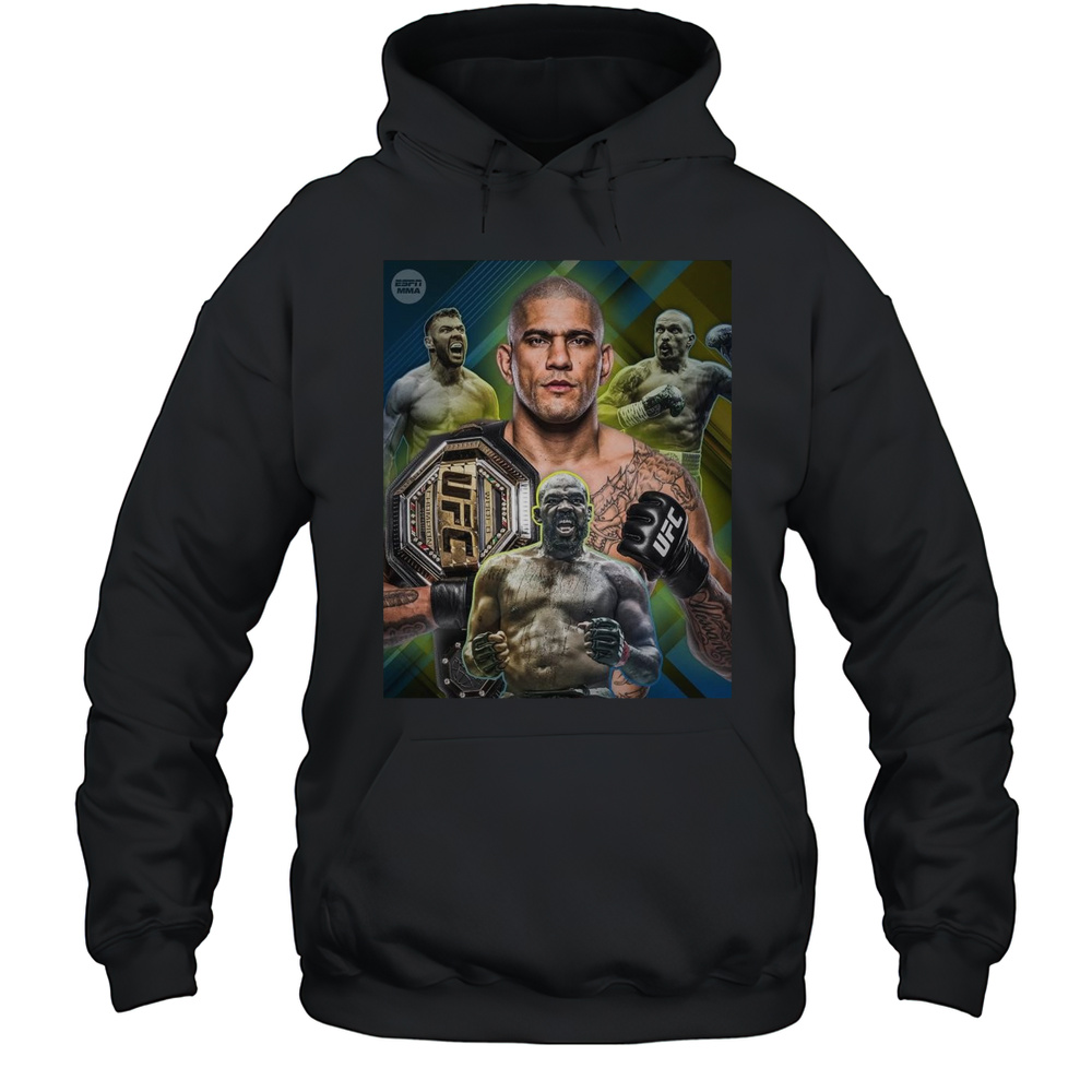 Poster Alex Pereira Eye Fights With Dricus Du Plessis Jon Jones Or A Boxing Match With Oleksandr Usyk T-shirt Unisex Hoodie