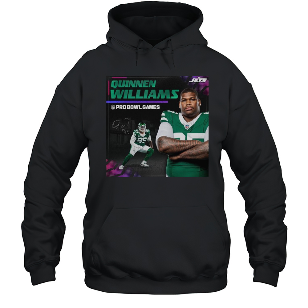 Poster Quinnen Williams NFL Pro Bowl Games 2025 Signature New York Jets T-shirt Unisex Hoodie