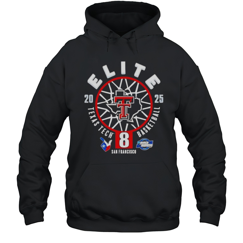Texas Tech Basketball Elite 8 2025 Shirt Unisex Hoodie