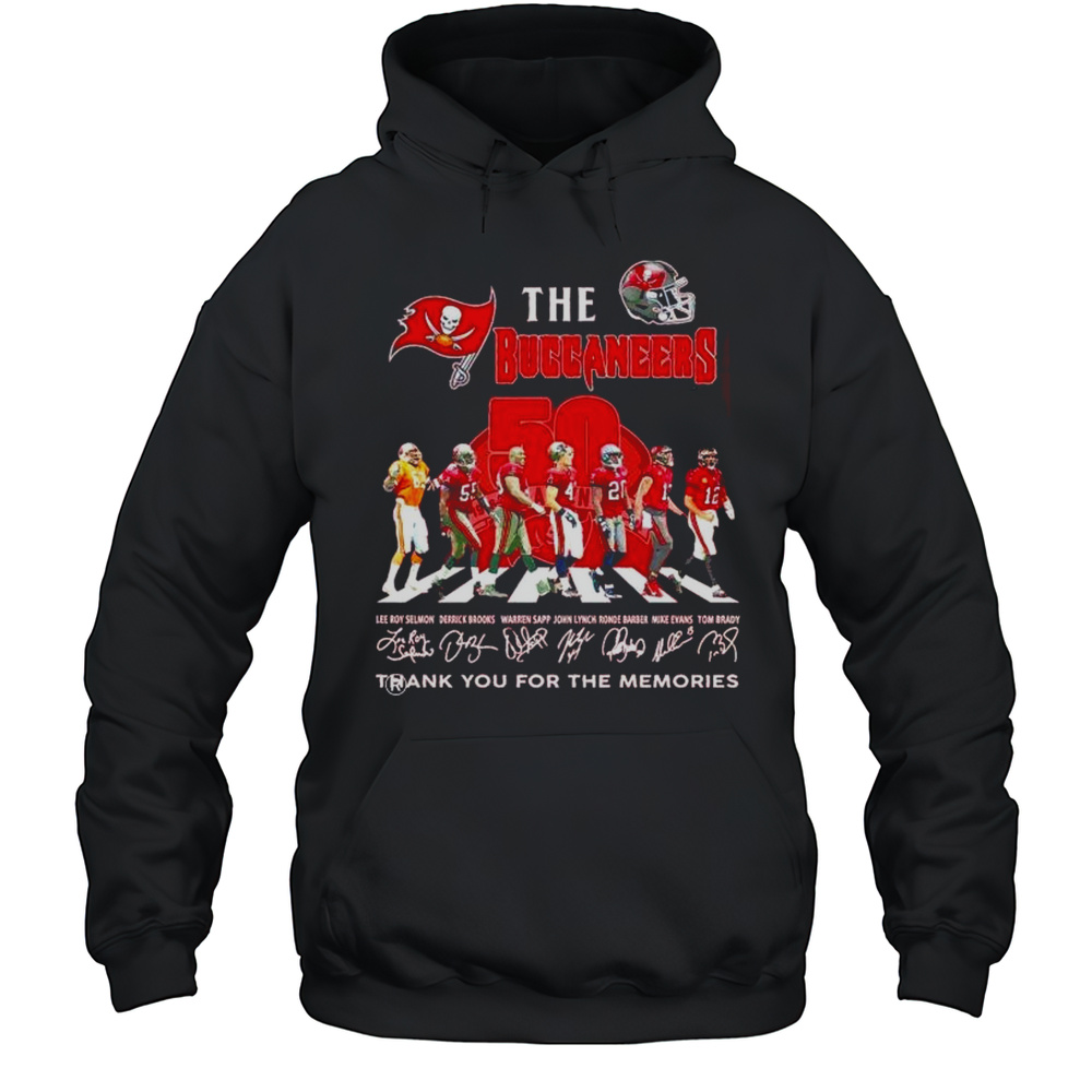The Tampa Bay Buccaneers 50 Seasons Thank You For The Memories Shirt Unisex Hoodie