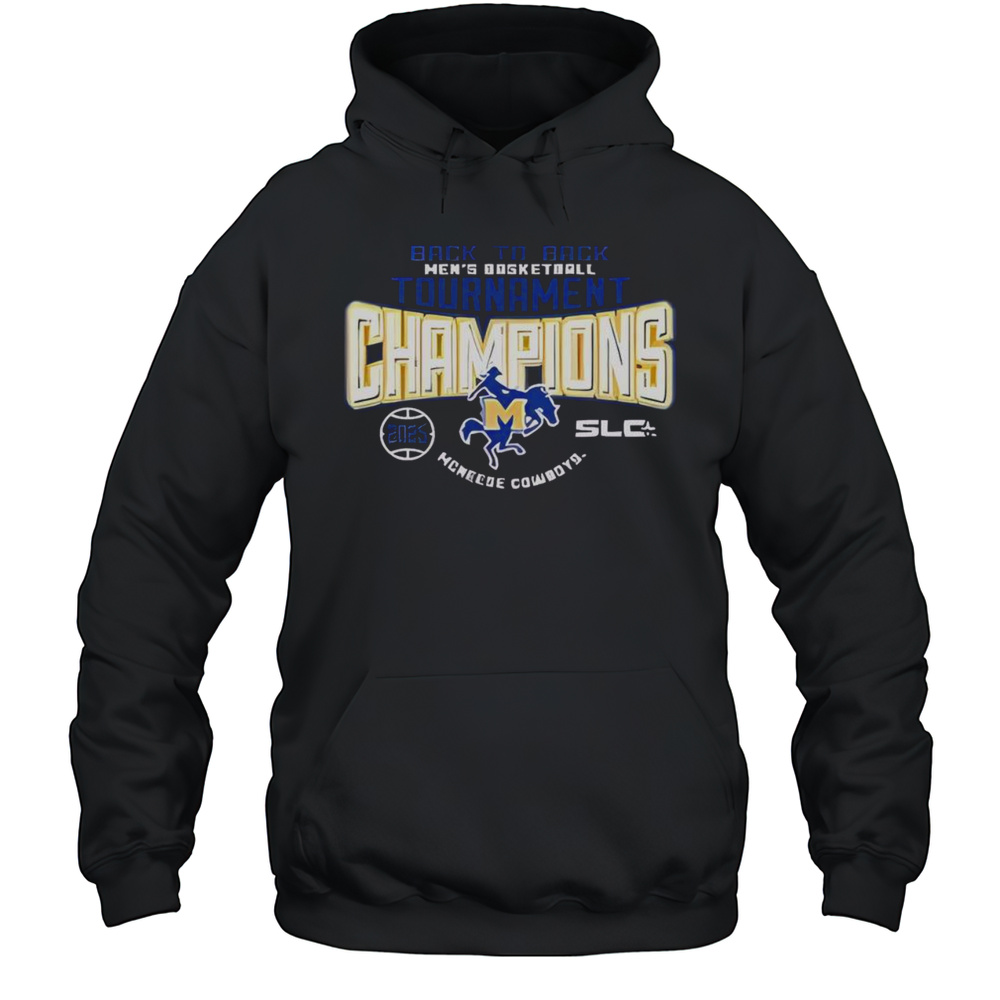 Top McNeese State Cowboys Southland Conference Mens Basketball Tournament Champions 2025 T-Shirt Unisex Hoodie