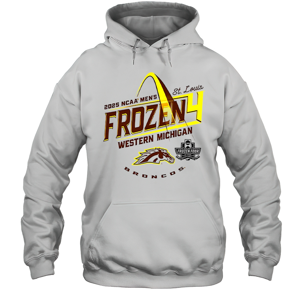 Western Michigan Broncos 2025 NCAA Mens St Louis Frozen 4 Shirt Unisex Hoodie