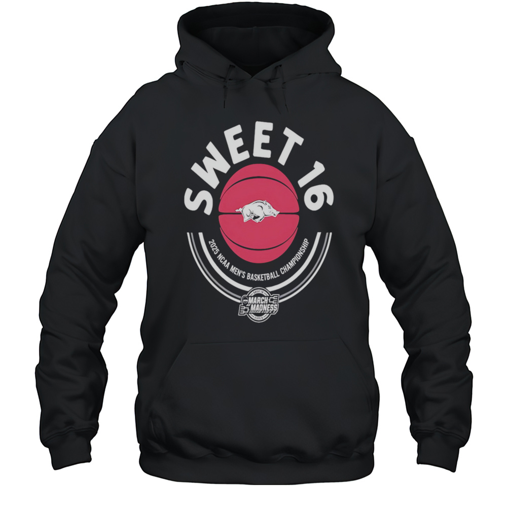 2025 Sweet Sixteen Arkansas Razorbacks Basketball Shirt Unisex Hoodie