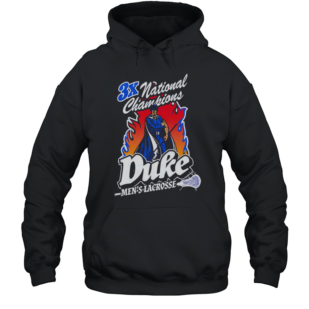 3X National Champions Duke Mens Lacrosse Shirt Unisex Hoodie