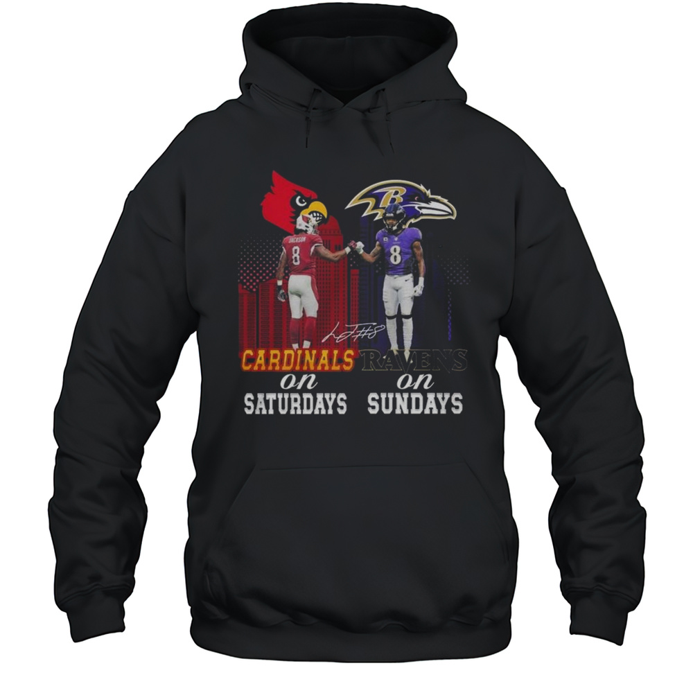 Arizona Cardinals On Saturdays Baltimore Ravens On Sundays Signature 2025 Shirt Unisex Hoodie