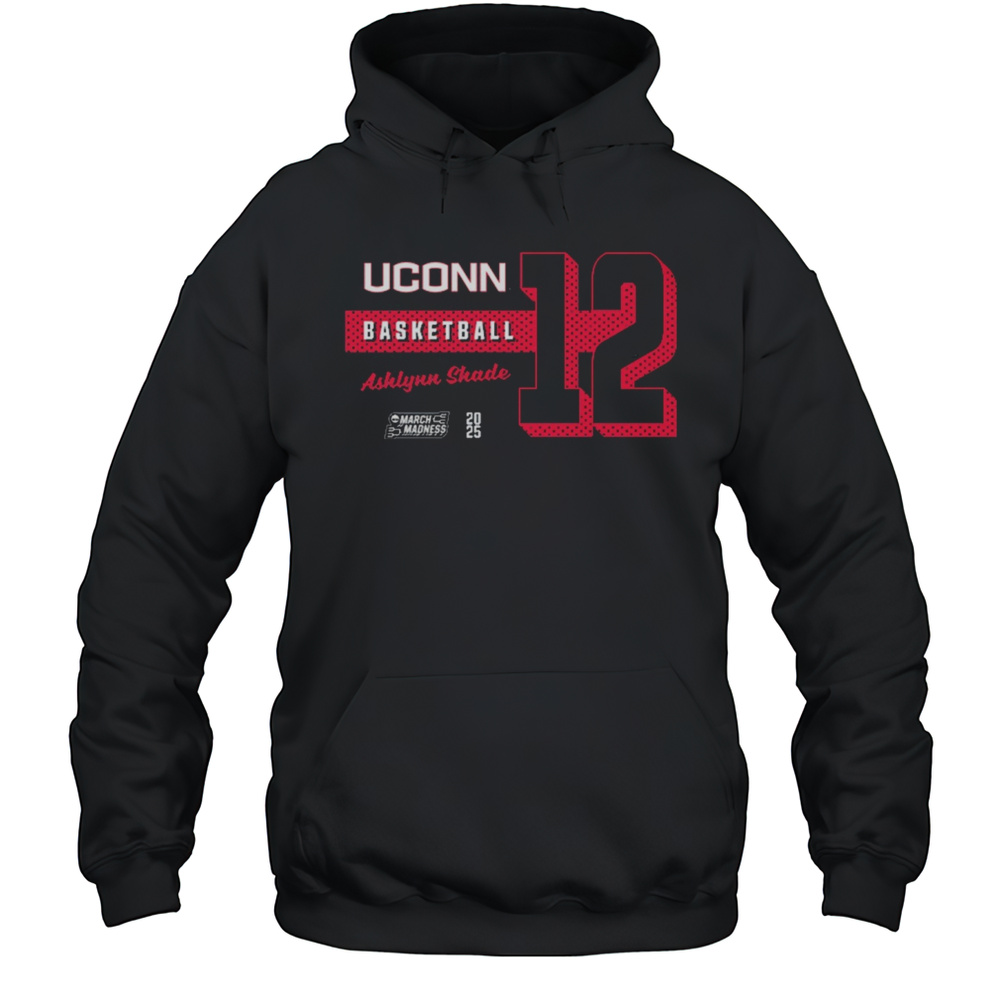 Ashlynn Shade Number 12 Uconn Huskies Basketball 2025 NCAA March Madness T-shirt Unisex Hoodie