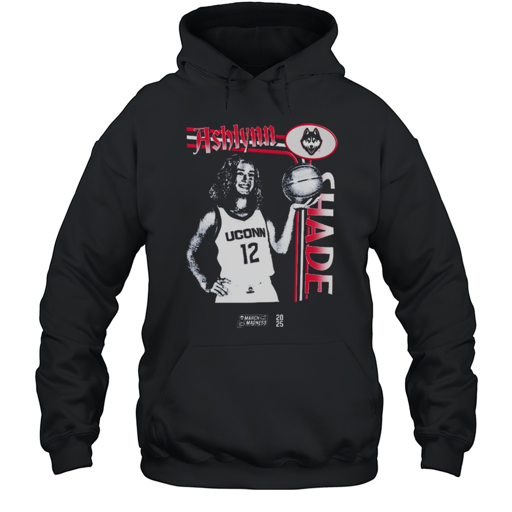Ashlynn Shade Striped Uconn Huskies Basketball 2025 NCAA March Madness T-shirt Unisex Hoodie