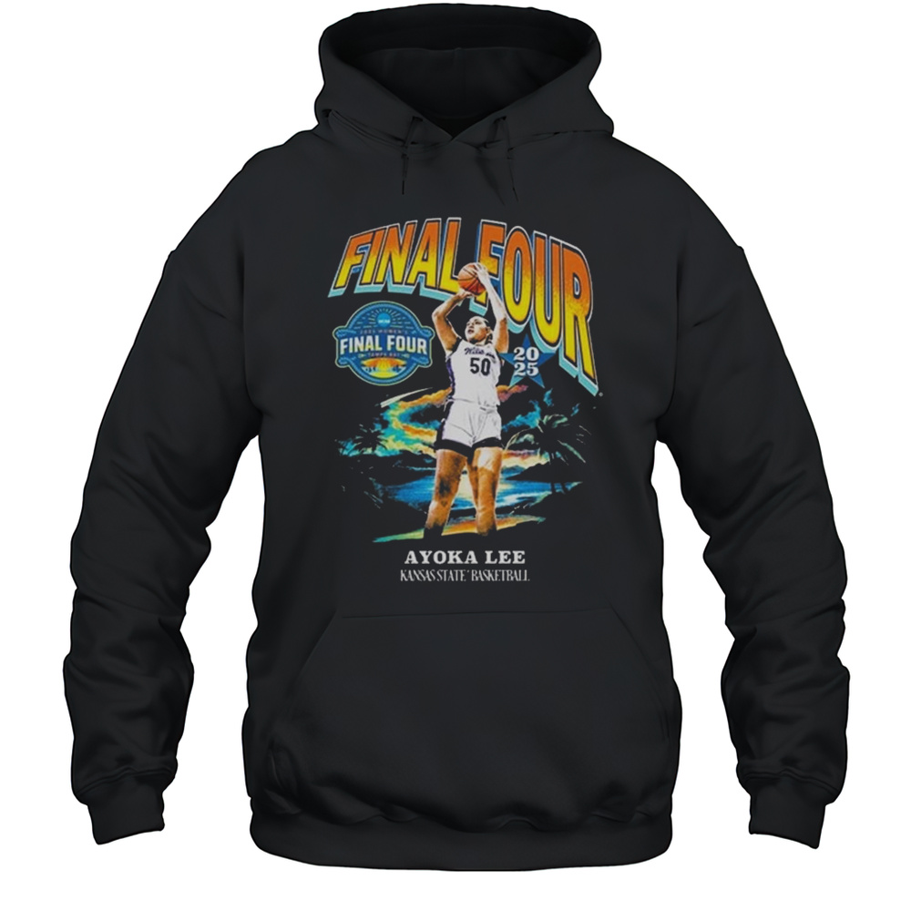 Ayoka Lee K-State Wildcats 2025 Womens Basketball Final Four Sunset Player Shirt Unisex Hoodie