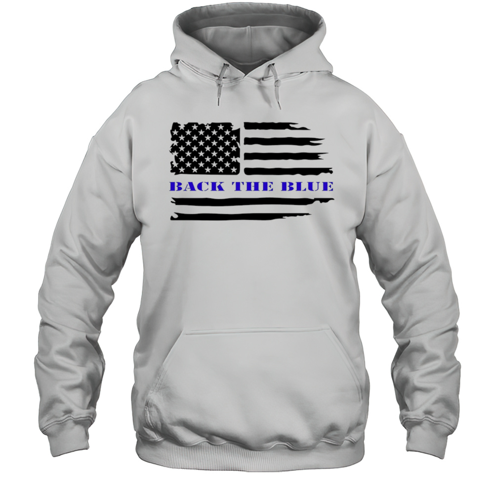 Back The Blue Flag Shirt Unisex Hoodie