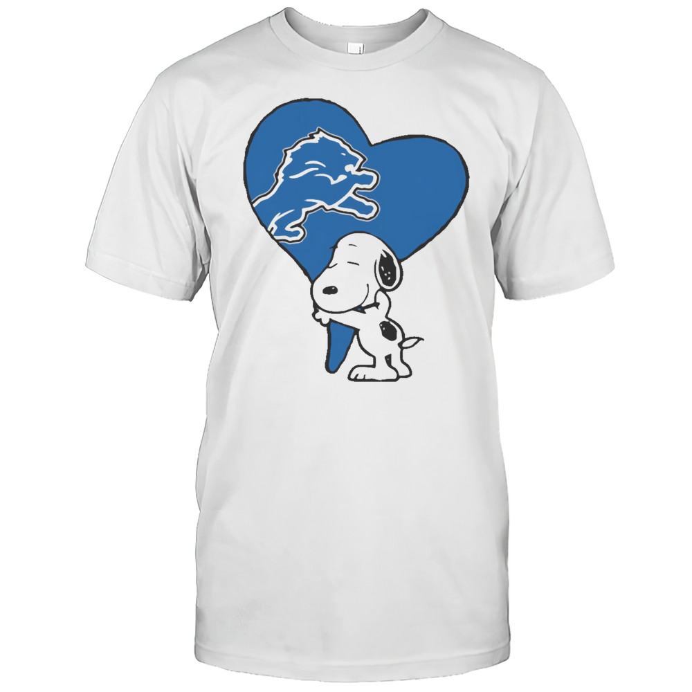 Detroit Lions Snoopy Heart Shirt