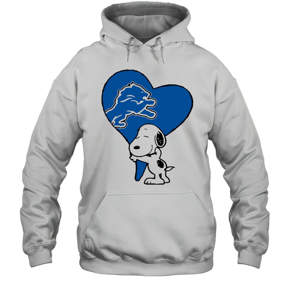 Detroit Lions Snoopy Heart Shirt Unisex Hoodie
