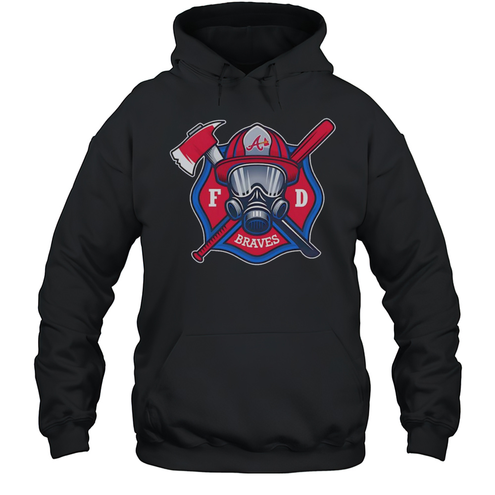Firefighter Mask Atlanta Braves Baseball Shirt Unisex Hoodie