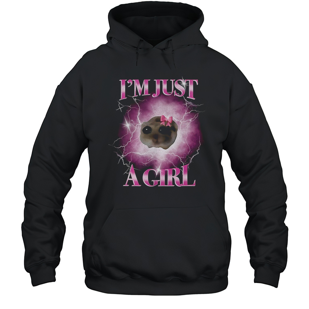 Hamster Im Just A Girl Lightning Shirt Unisex Hoodie
