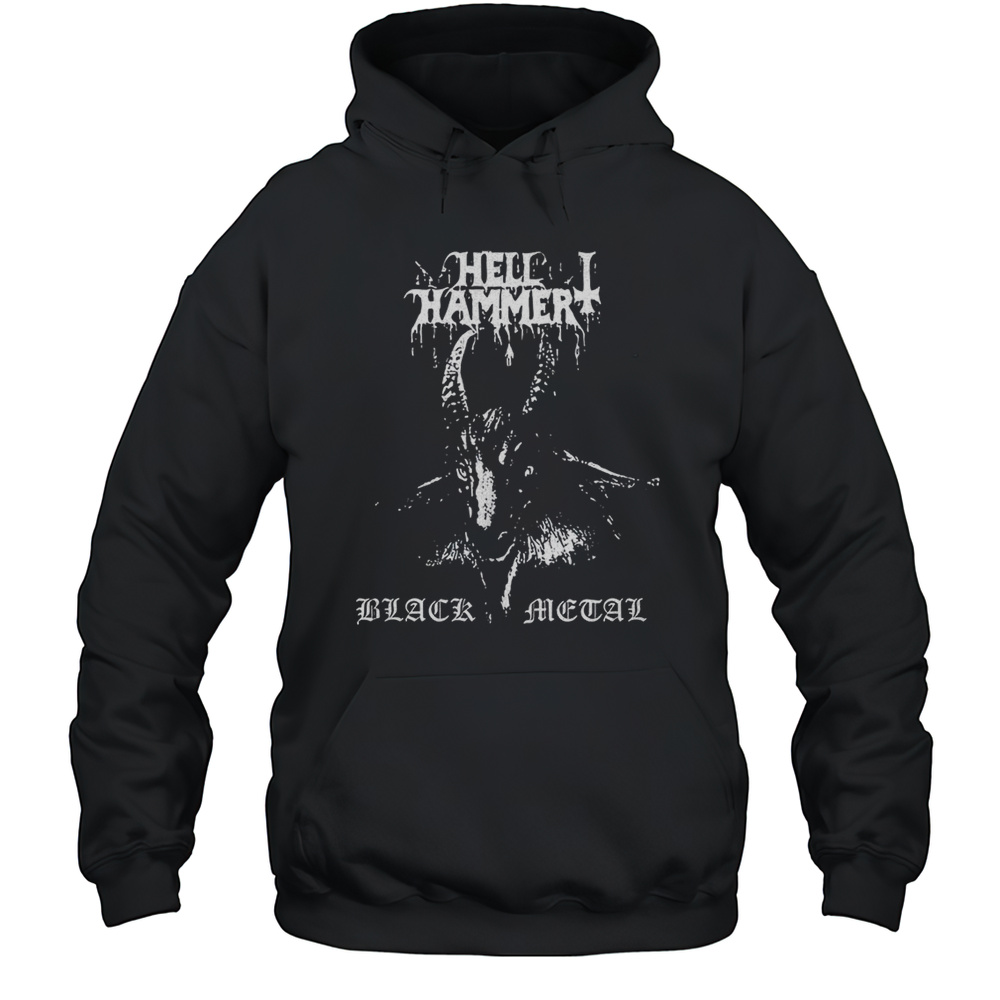 Hell Hammer Black Metal Shirt Unisex Hoodie