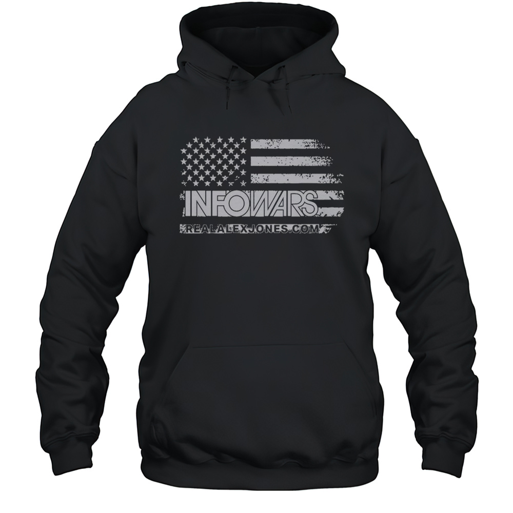 Infowars USA American Flag T-Shirt Unisex Hoodie