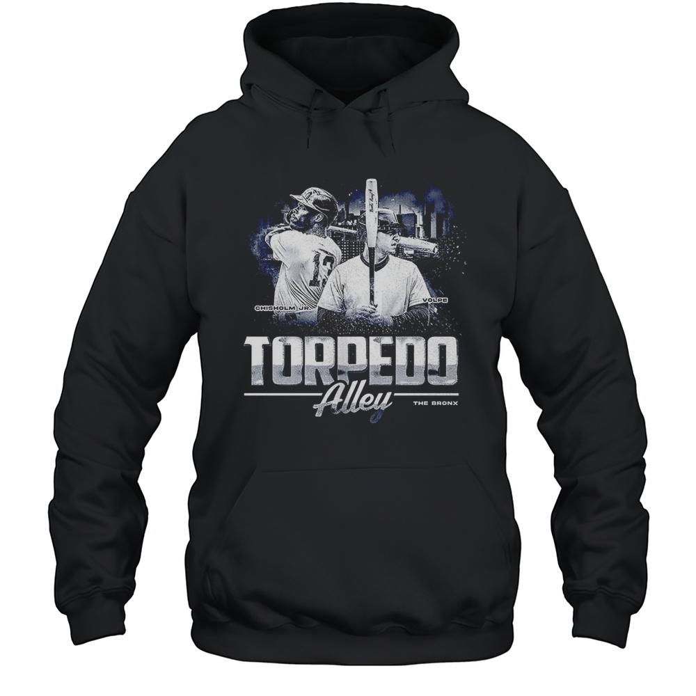 Jazz Chisholm Jr. And Anthony Volpe Torpedo Alley The Bronx New York Yankees Baseball MLBPA Shirt Unisex Hoodie