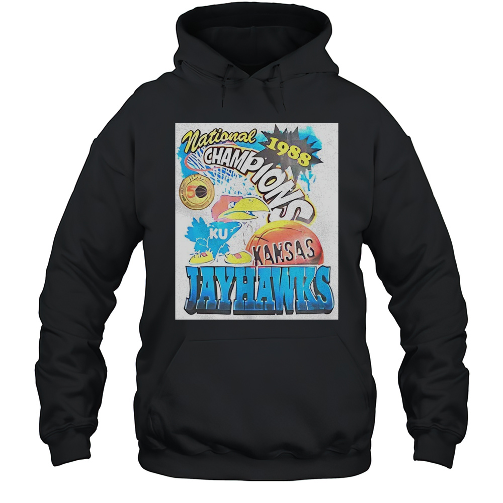 Kansas Jayhawks National Champions 1988 Vintage Shirt Unisex Hoodie