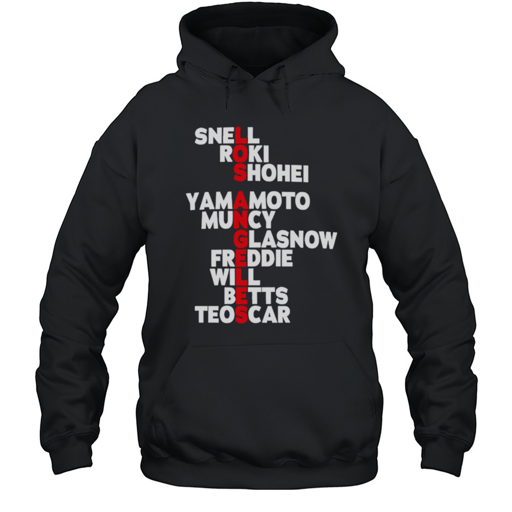 Los Angeles Dodgers Names Players 2025 Shirt Unisex Hoodie
