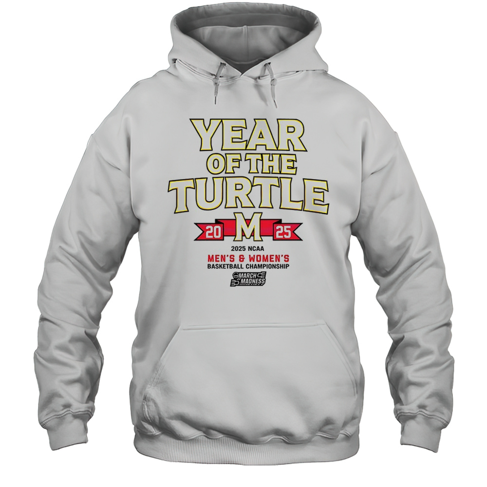 Maryland Terrapins Basketball Year Of The Turtle 2025 Mens And Womens March Madness Shirt Unisex Hoodie